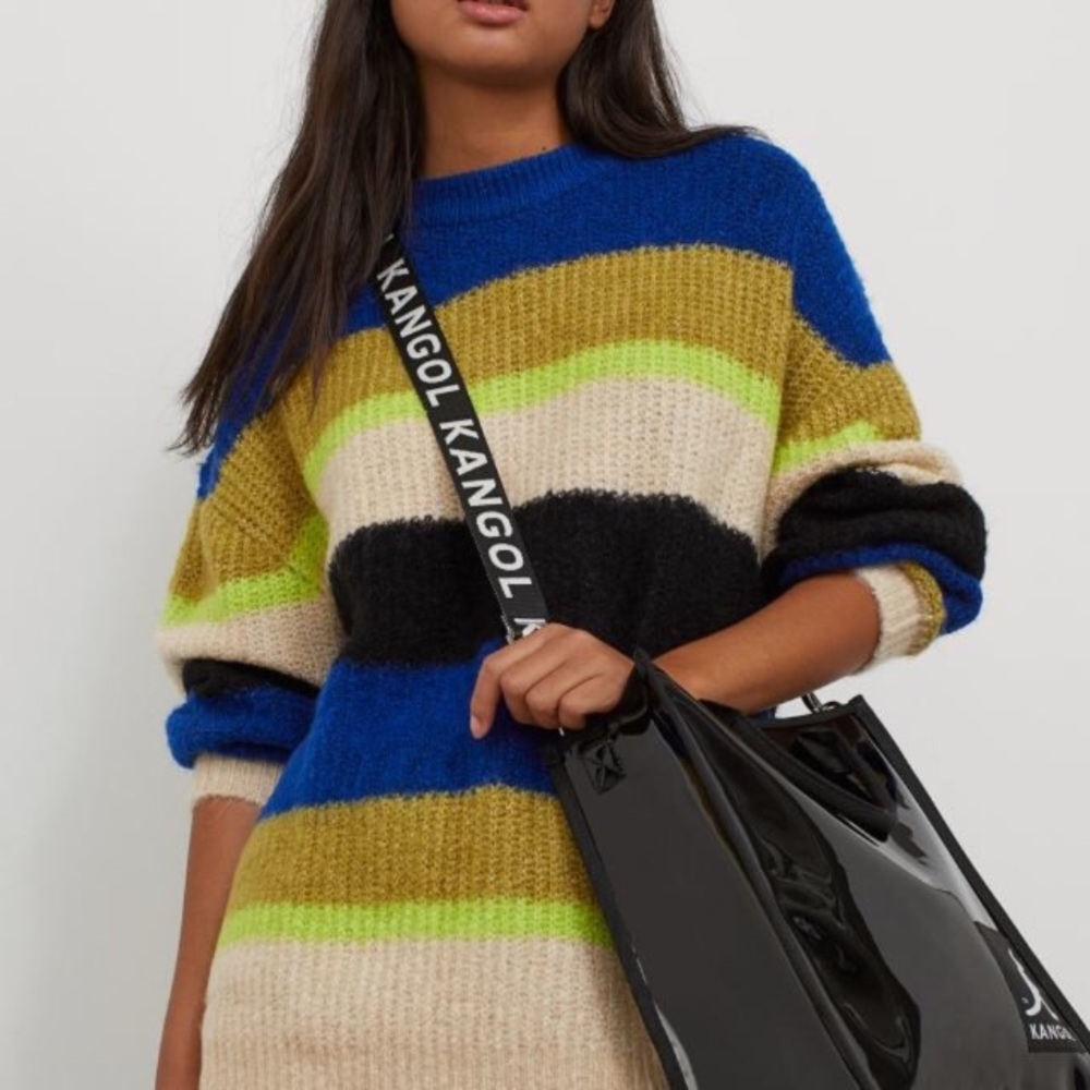H&M Kangol sweater sweatshirt oversized stripped
